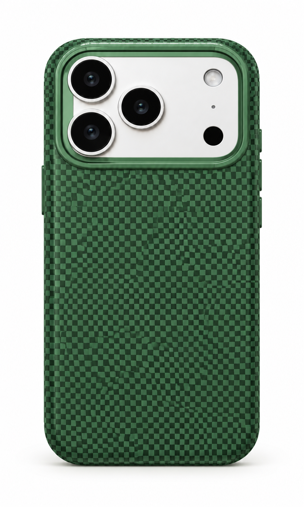 Fiber-Texture MagSafe Case for iPhone — Green large-scale product image on white background