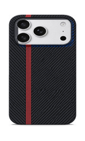 AP Lab Pro color SKU image v1: Black with Red Stripe iPhone case front view — large product scale on white background