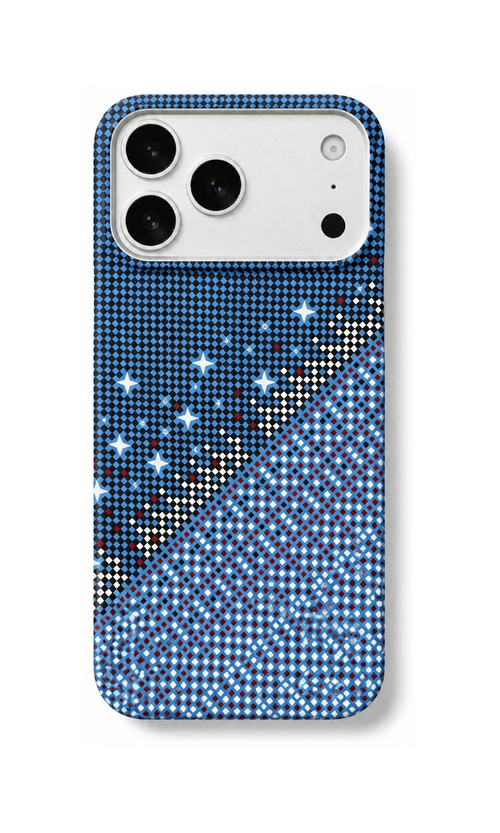 Fiber-Texture MagSafe Case for iPhone — Midnight Star Black large-scale product image on white background