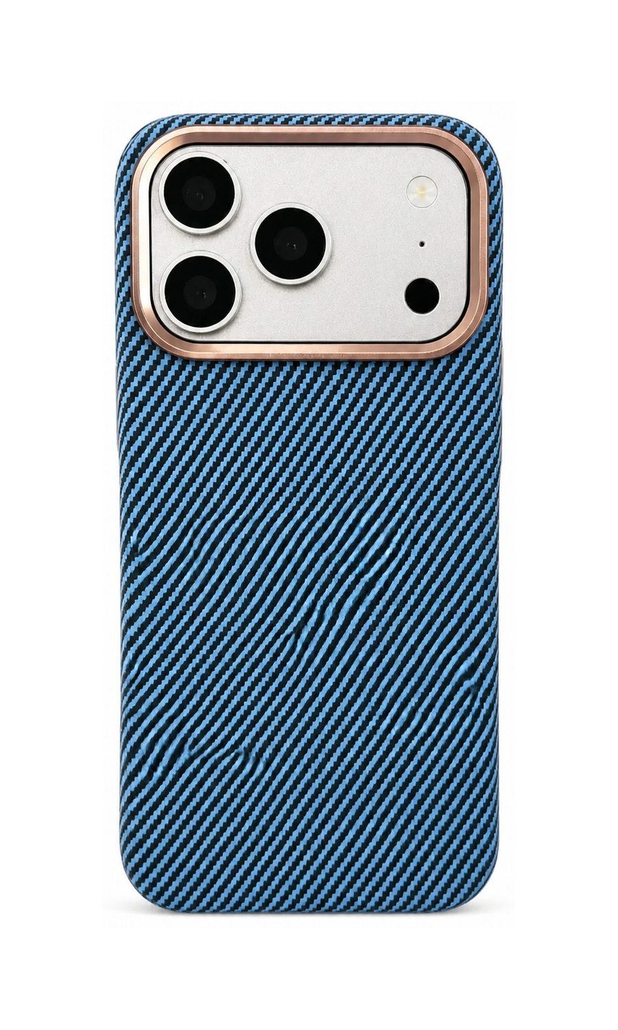 Fiber-Texture MagSafe Case for iPhone — Water Blue large-scale product image on white background
