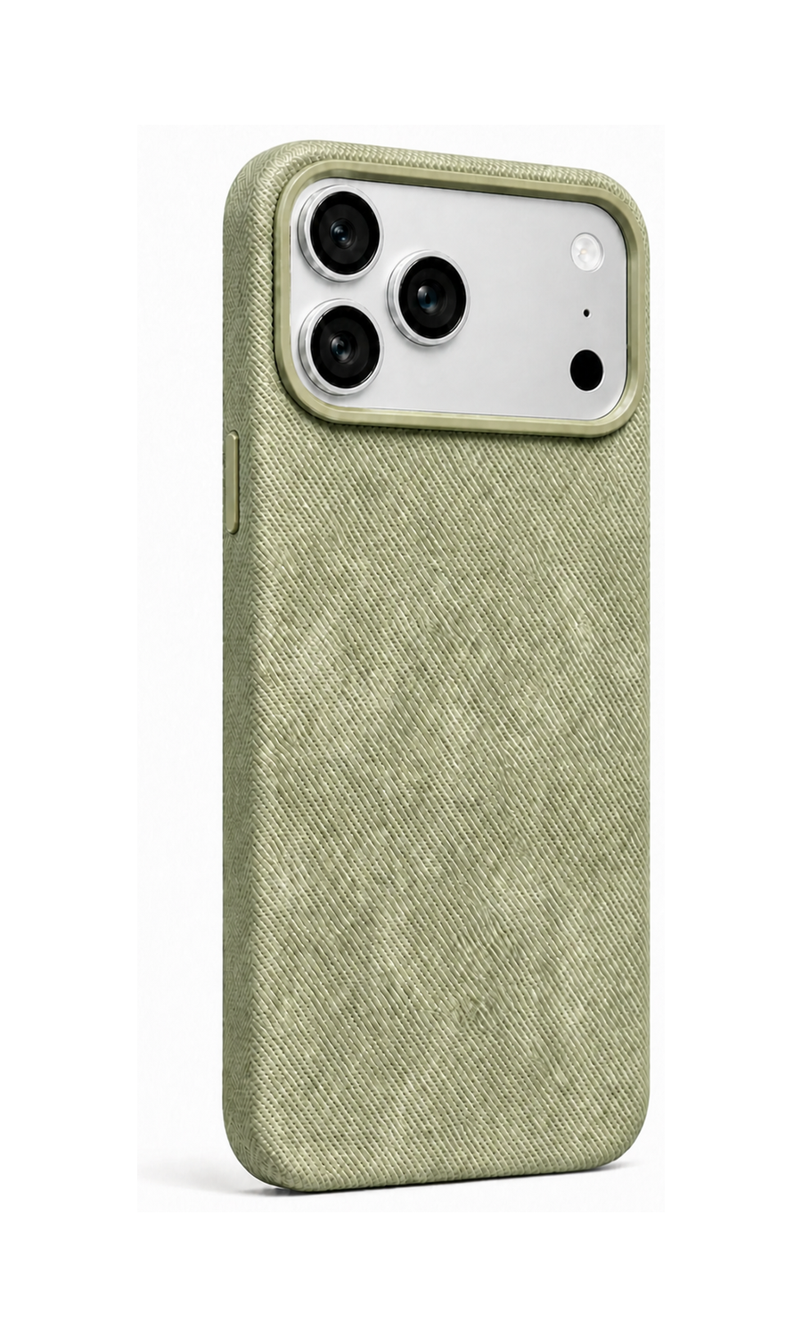 Knitted MagSafe Case for iPhone — Olive Green large-scale product image on white background