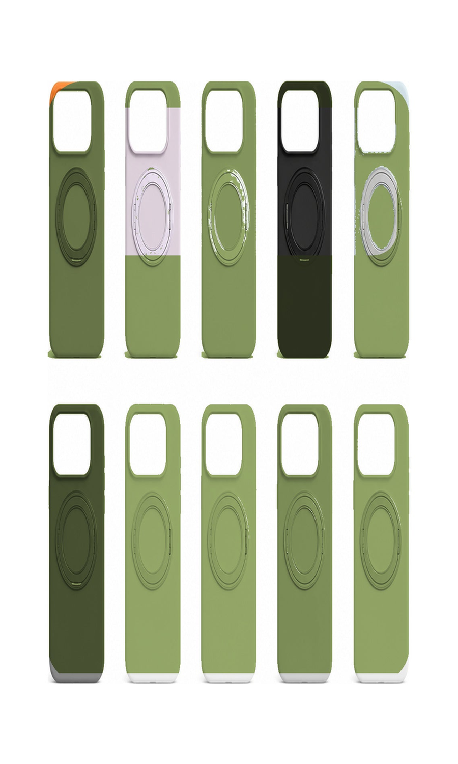 AP Lab Pro color SKU image v1: Matcha iPhone case front view — large product scale on white background