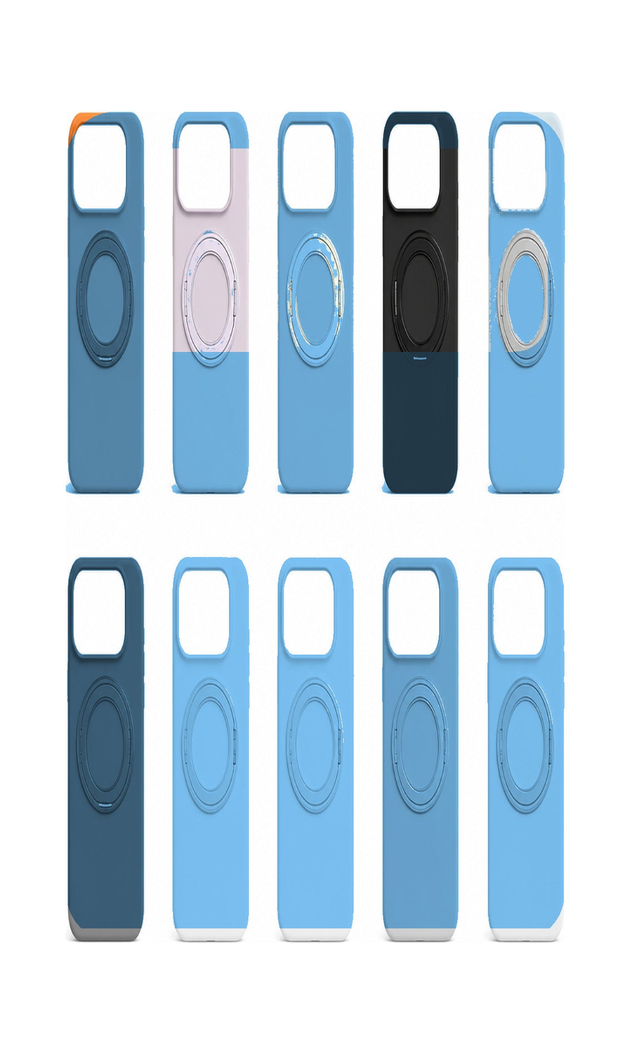 AP Lab Pro color SKU image v1: Water Blue iPhone case front view — large product scale on white background