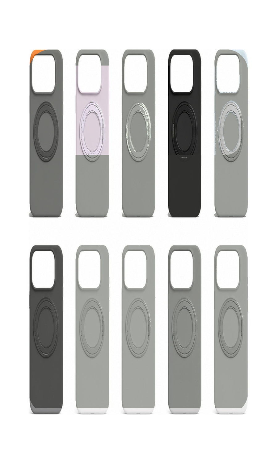 AP Lab Pro color SKU image v1: Mica Gray iPhone case front view — large product scale on white background