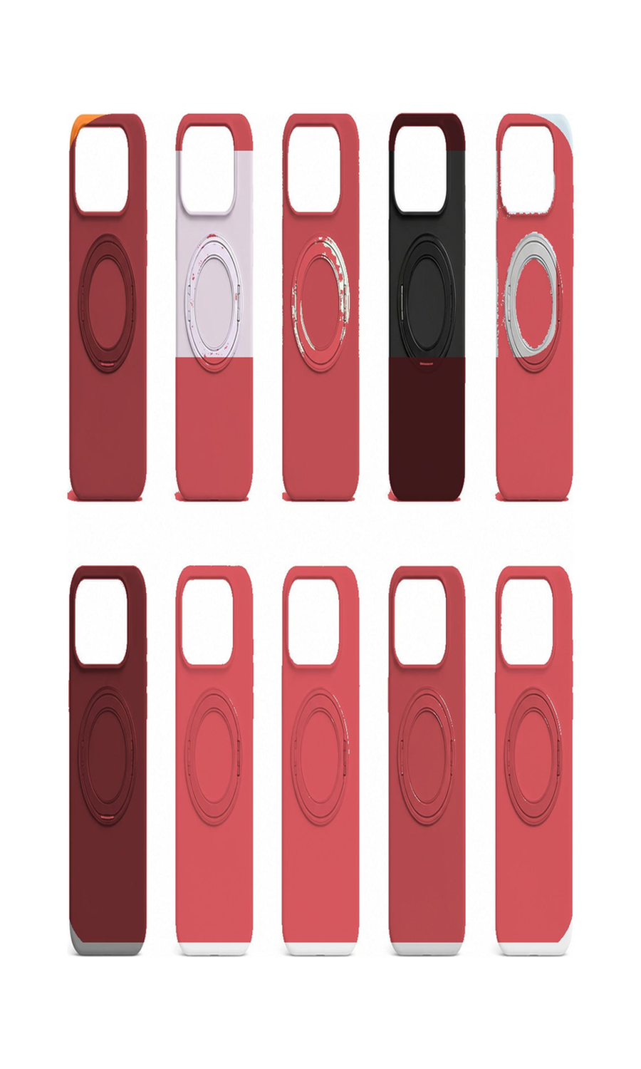 AP Lab Pro color SKU image v1: Begonia Red iPhone case front view — large product scale on white background