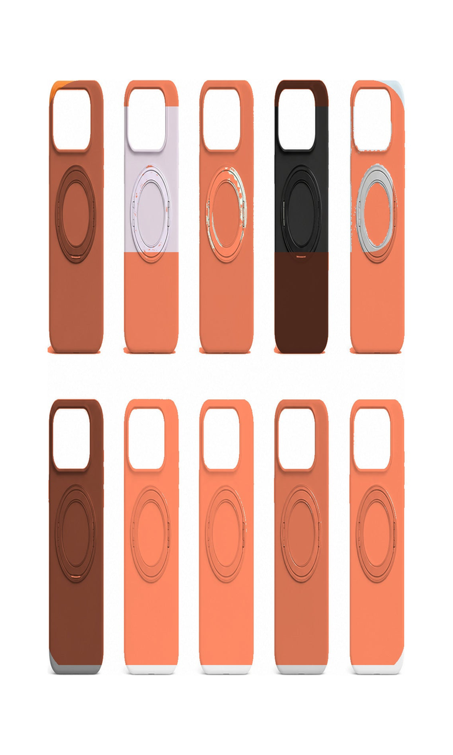 AP Lab Pro color SKU image v1: Grapefruit Orange iPhone case front view — large product scale on white background