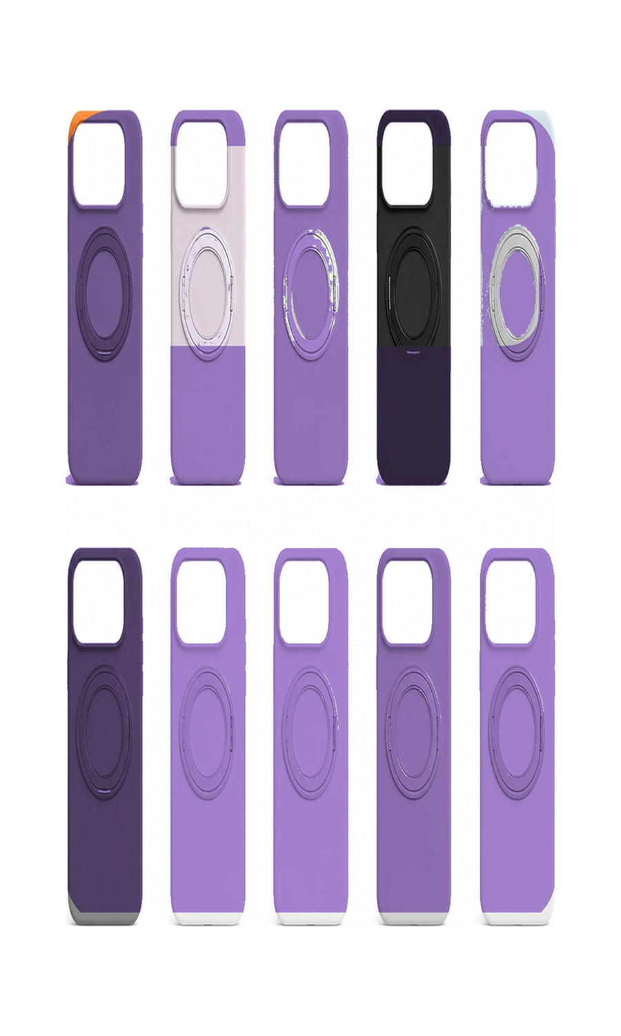 AP Lab Pro color SKU image v1: Wisteria Purple iPhone case front view — large product scale on white background