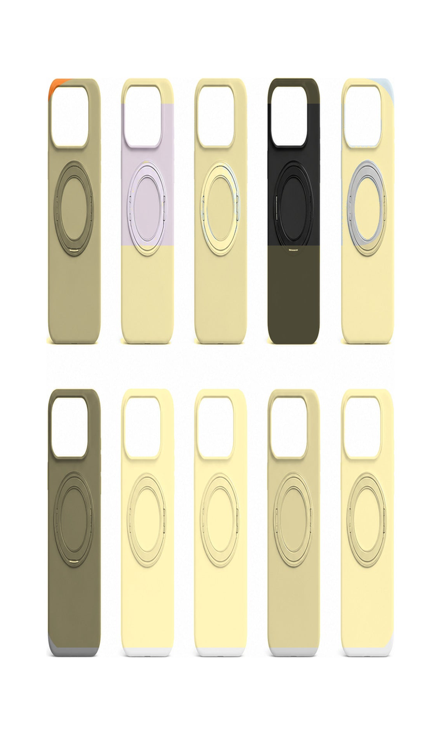 AP Lab Pro color SKU image v1: Vanilla Yellow iPhone case front view — large product scale on white background