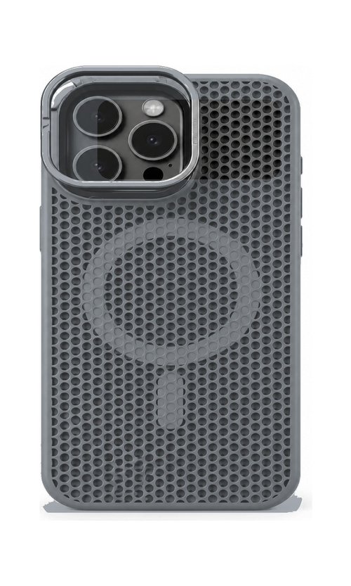 AP Lab Pro color SKU image v1: Titanium Gray iPhone case front view — large product scale on white background