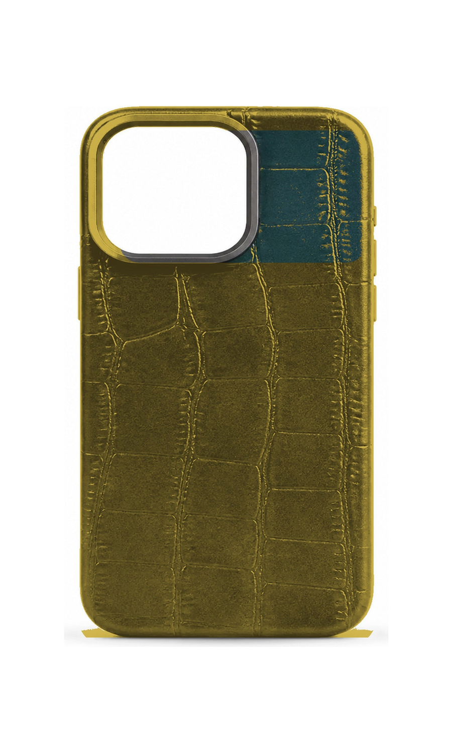 AP Lab Pro color SKU image v1: MustardGreen iPhone case front view — large product scale on white background