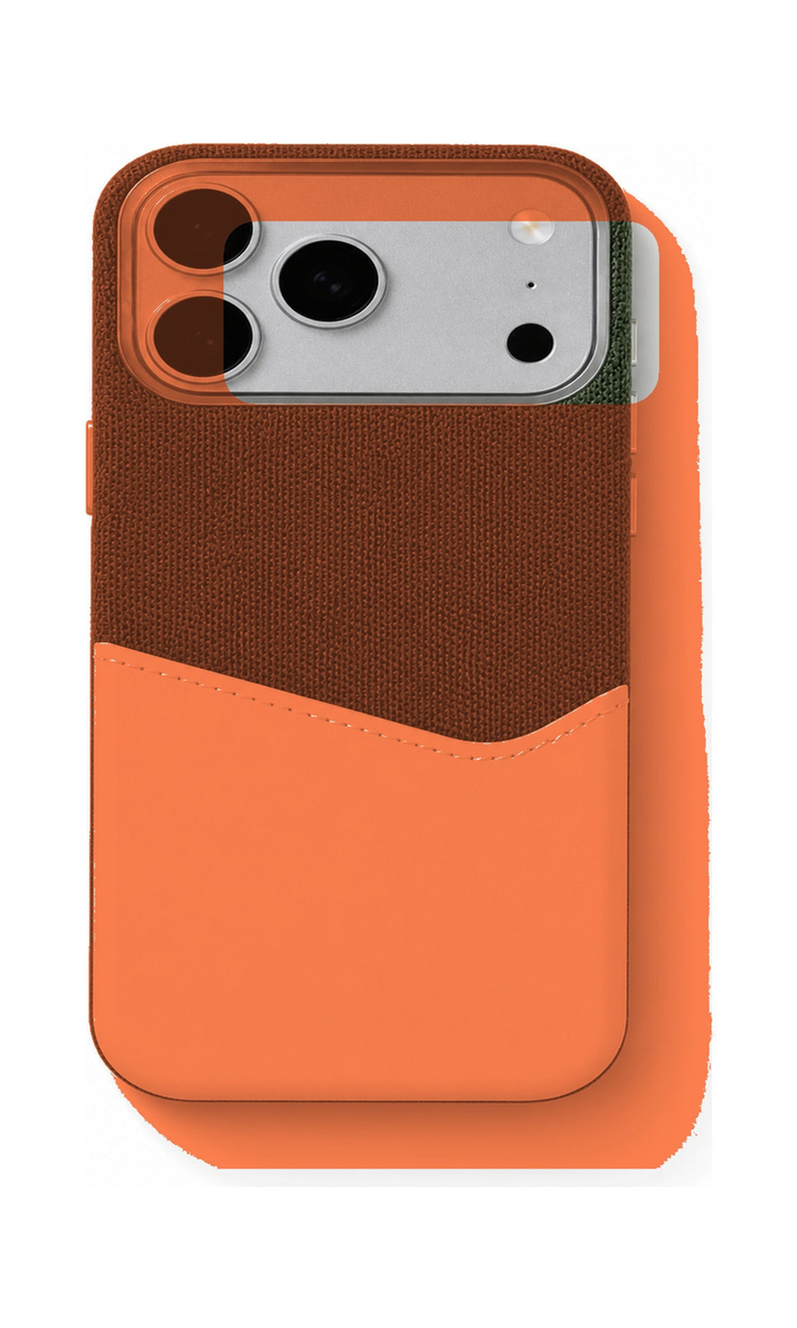 AP Lab Pro color SKU image v1: Orange-Gray iPhone case front view — large product scale on white background