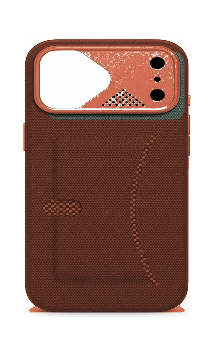 AP Lab Pro color SKU image v1: Terracotta Red iPhone case front view — large product scale on white background