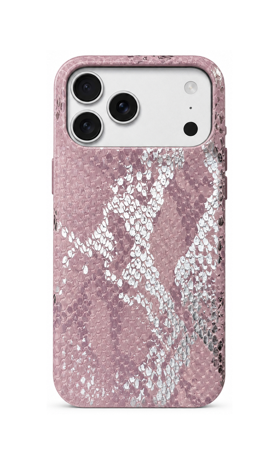 Textured MagSafe Case for iPhone — Pink & Gold large-scale product image on white background