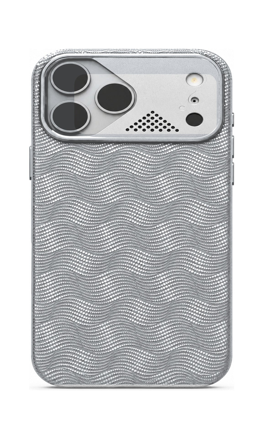 AP Lab Pro color SKU image v1: Silver iPhone case front view — large product scale on white background