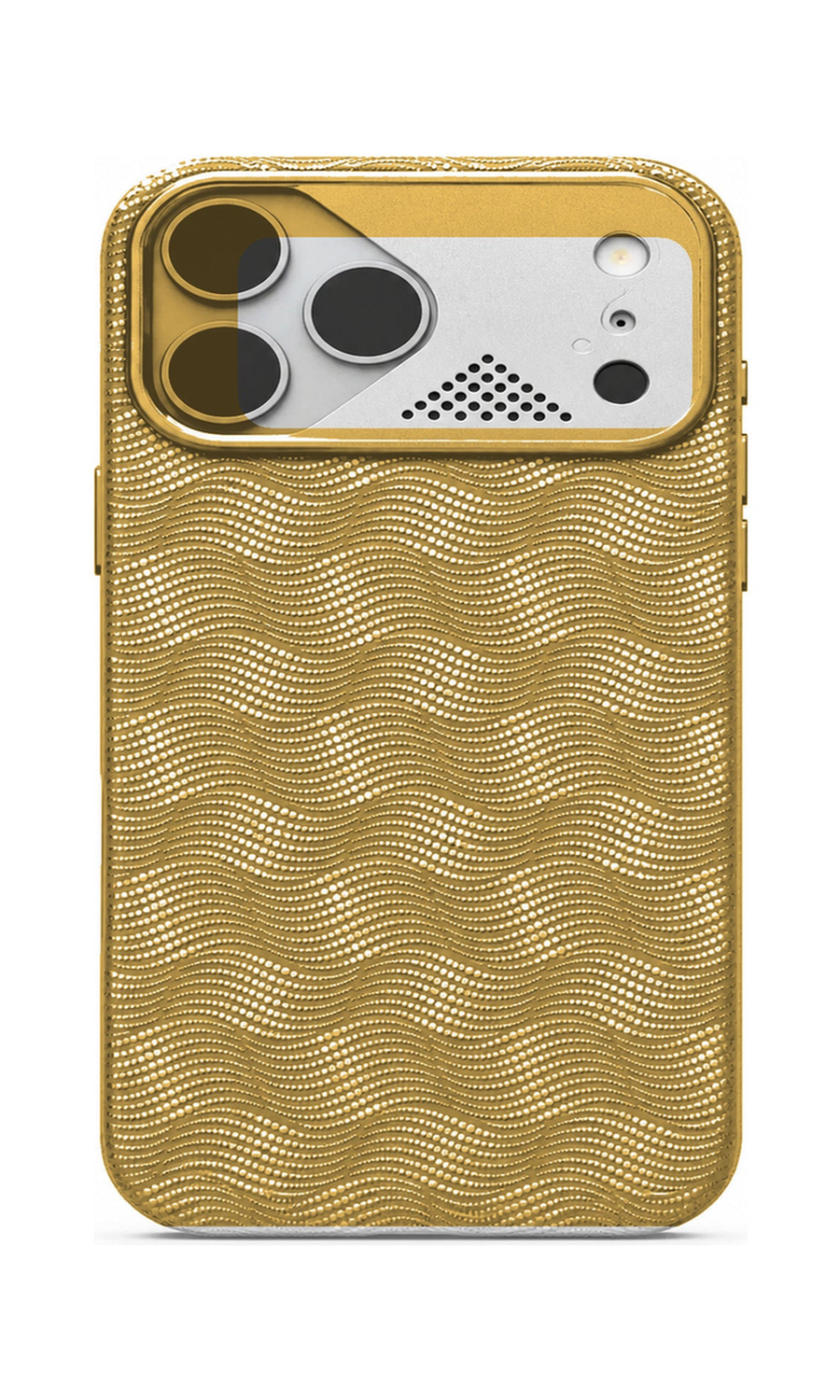 AP Lab Pro color SKU image v1: Gold iPhone case front view — large product scale on white background