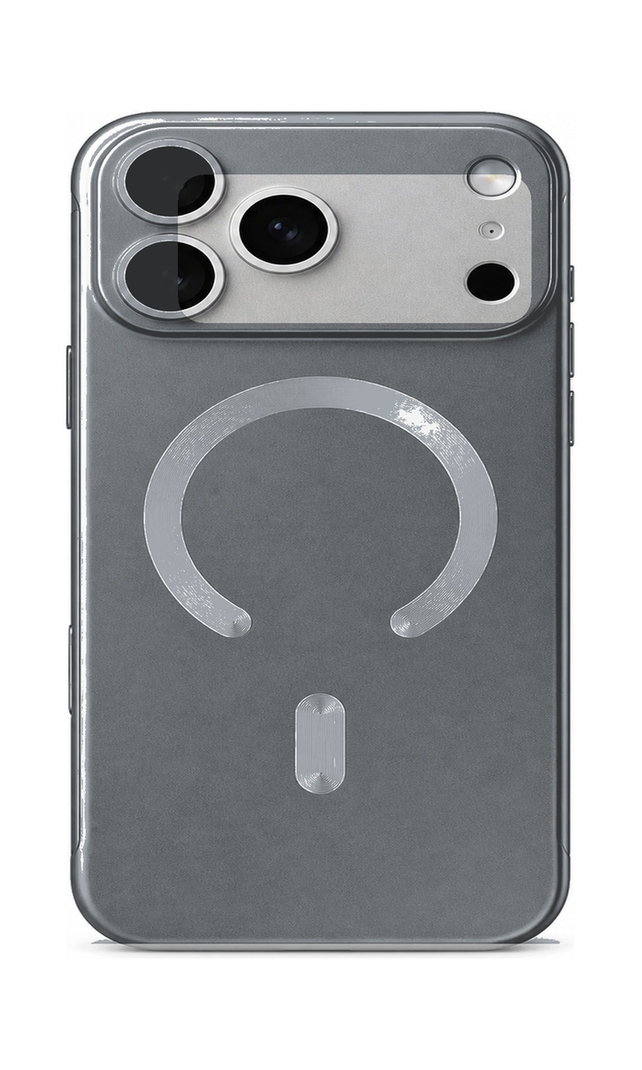 AP Lab Pro color SKU image v1: Titanium Silver iPhone case front view — large product scale on white background