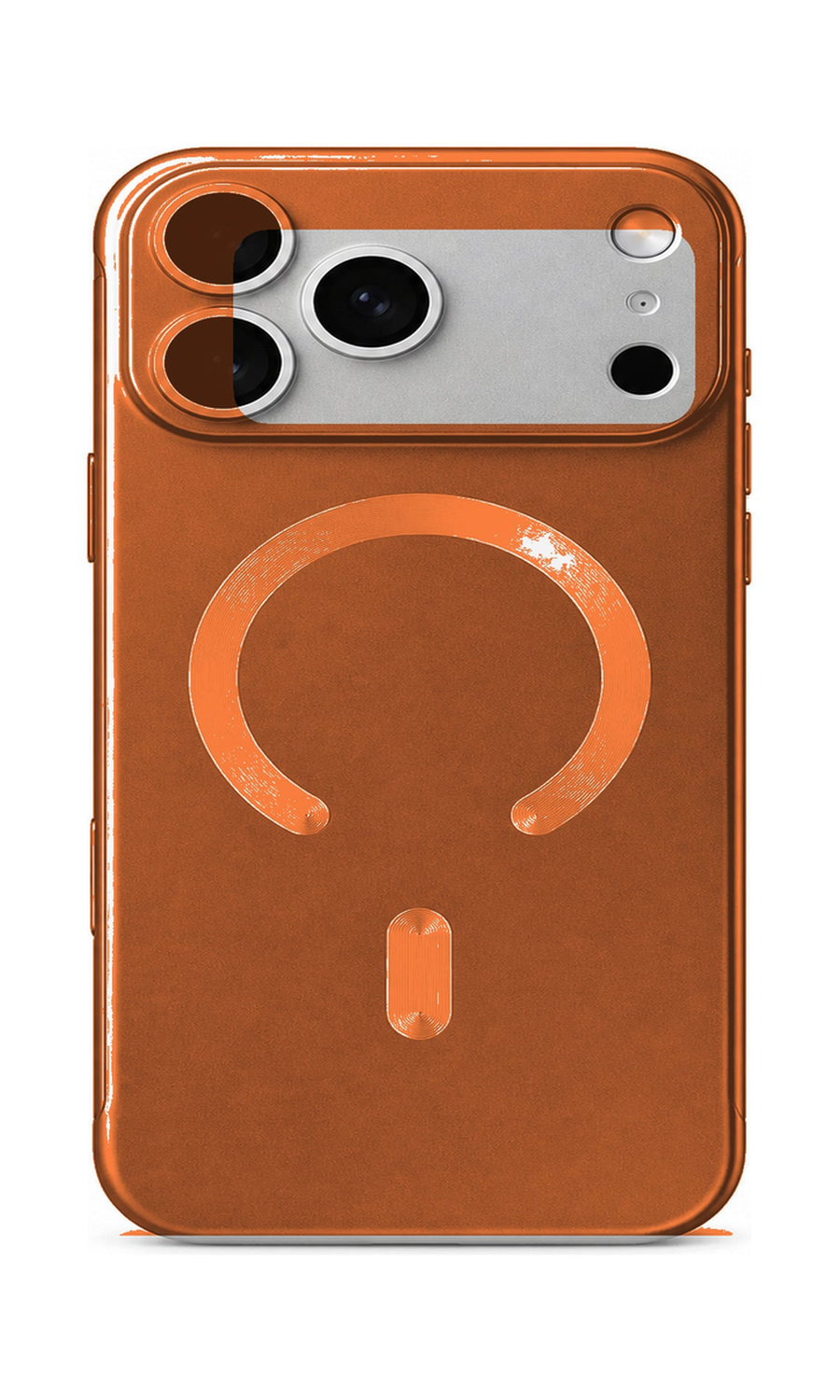 AP Lab Pro color SKU image v1: Vibrant Orange iPhone case front view — large product scale on white background
