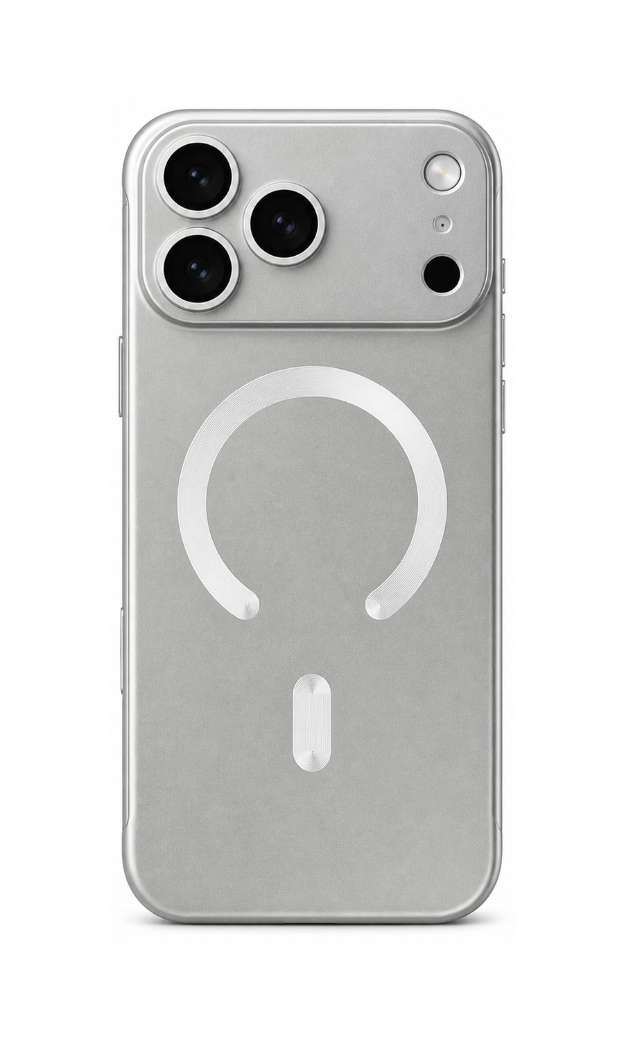 Textured MagSafe Case for iPhone — Titanium Silver main image