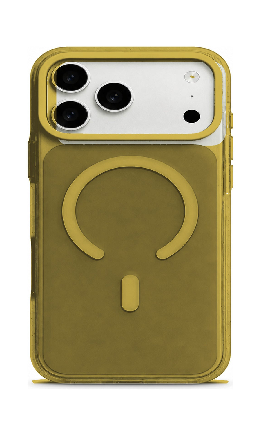 AP Lab Pro color SKU image v1: MustardGreen iPhone case front view — large product scale on white background