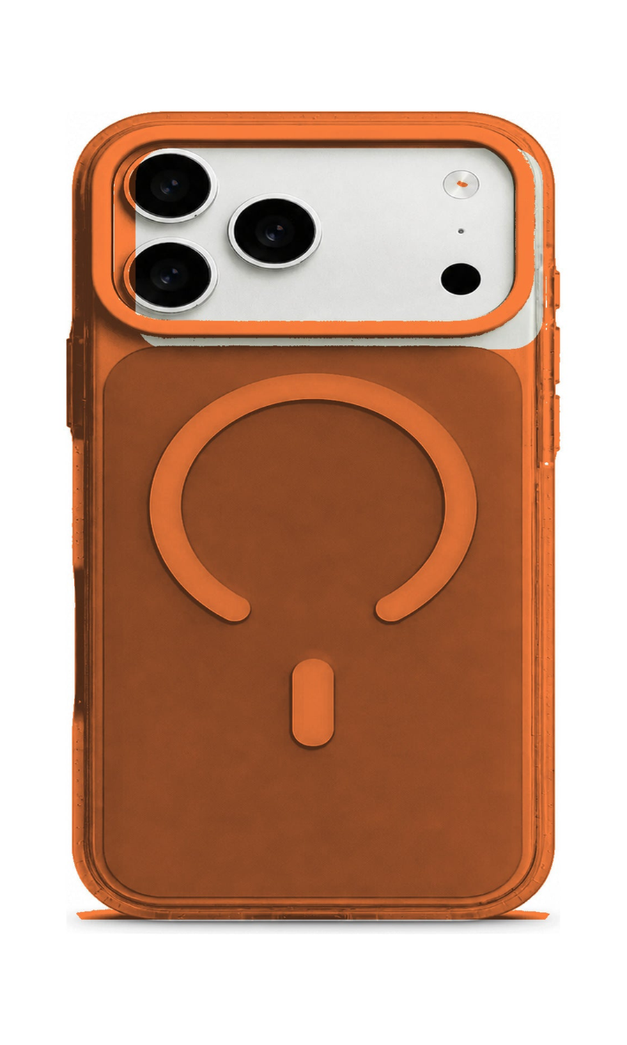 AP Lab Pro color SKU image v1: Vibrant Orange iPhone case front view — large product scale on white background