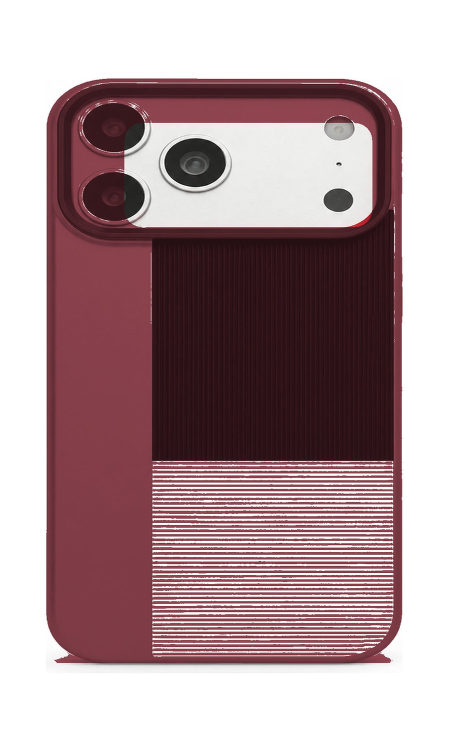 AP Lab Pro color SKU image v1: Burgundy iPhone case front view — large product scale on white background