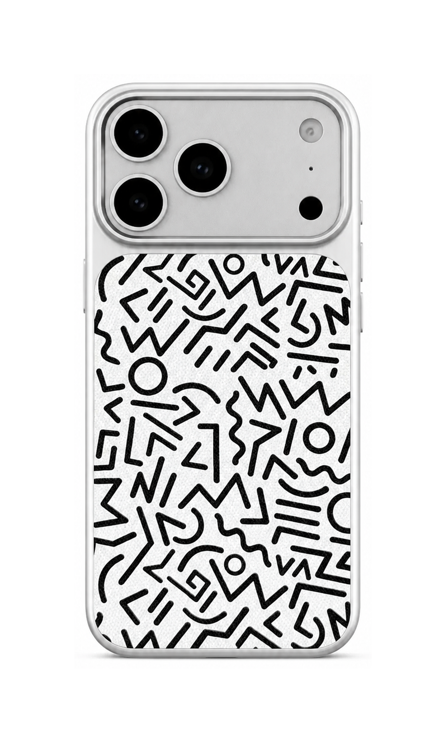 Textured MagSafe Case for iPhone — Doodle Black product image